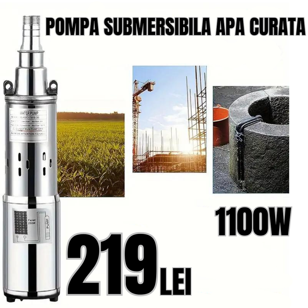 Pompa submersibila pentru apa curata 1100W