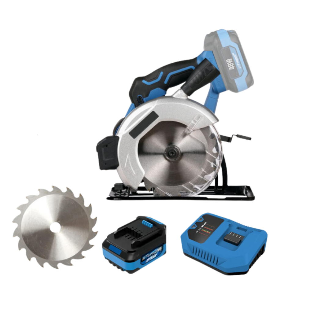 Fierastrau circular fara fir, cu baterie de 48V 4.0Ah si turatie rapida de 4300 rpm