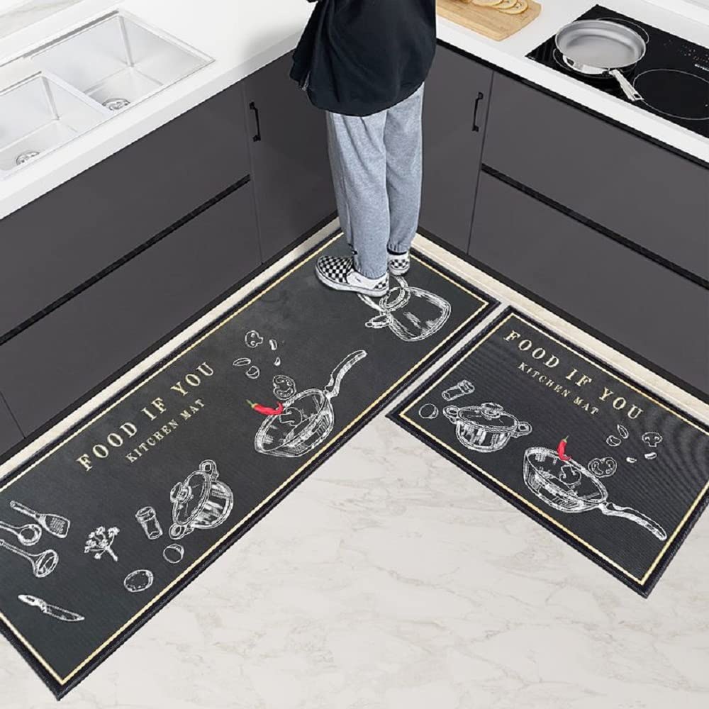 set 2 covoras GRI 150x43 cm / 75x43