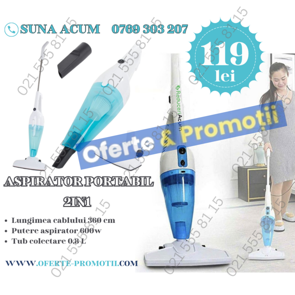 Aspirator Vertical 2 in 1 cu filtru