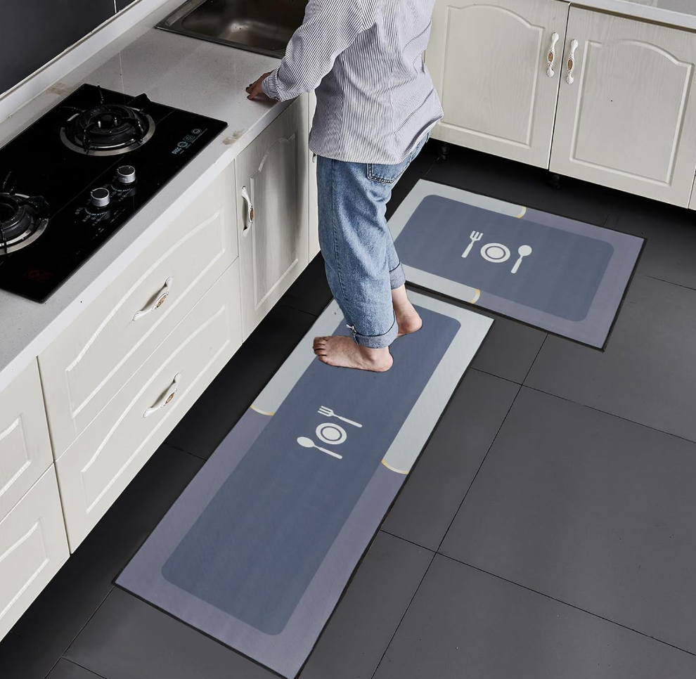 set 2 covoras GRI 150x43 cm / 75x43