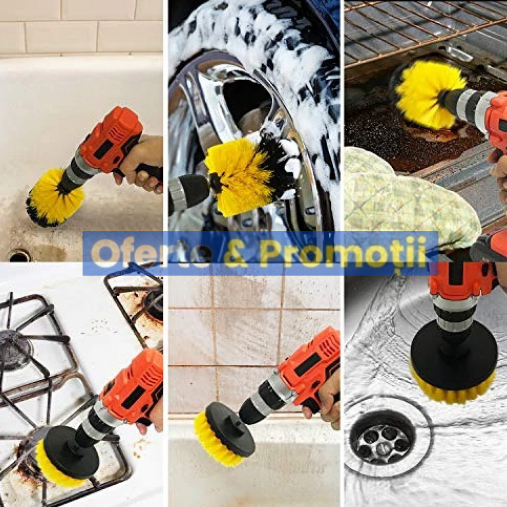 Set 3 perii de curatare pentru bormasina sau autofiletanta