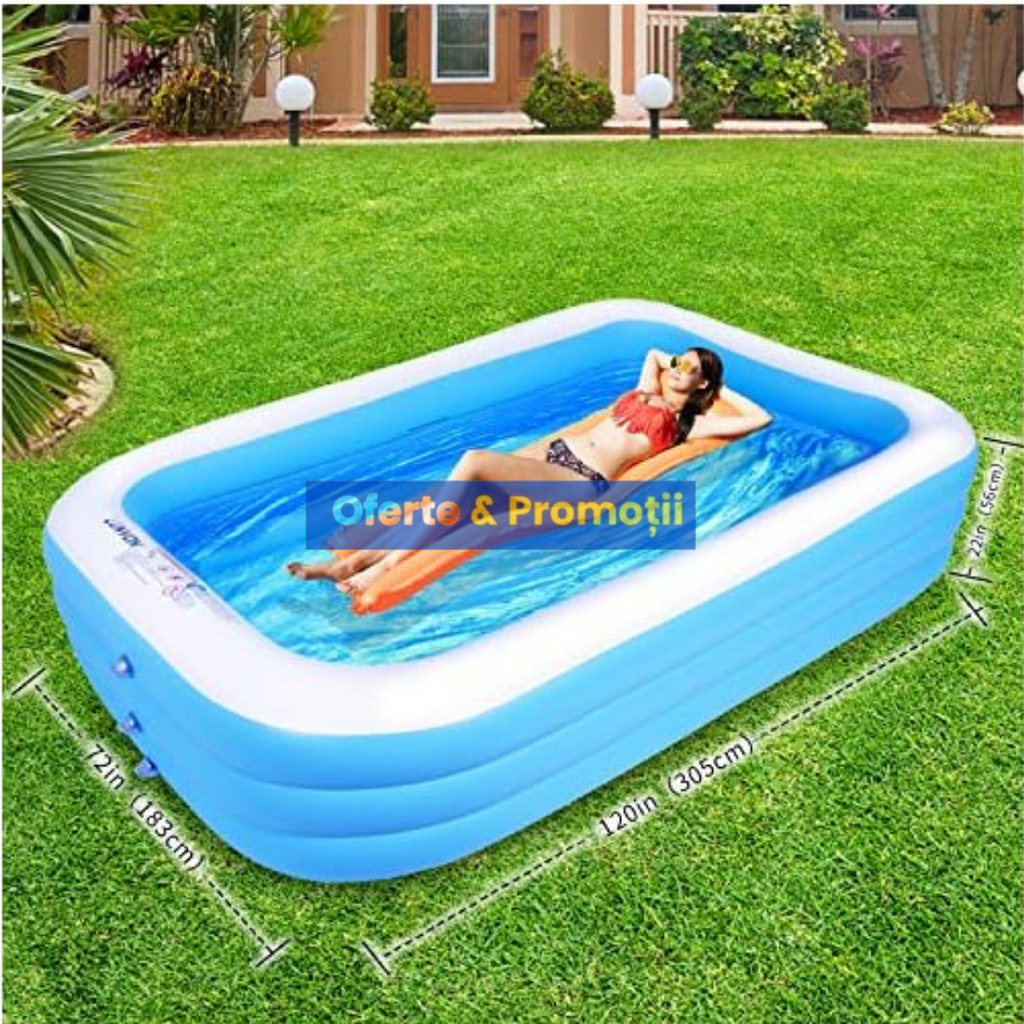 Piscina gonflabila  201 x 150 x 51 cm, 2 inele