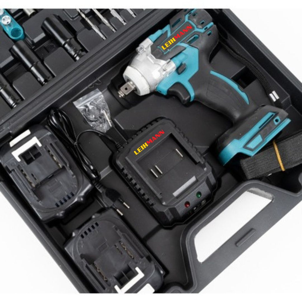 Bormasina / pistol cu impact 48V cu 2 acumulatori si 40 accesorii LEIH MANN